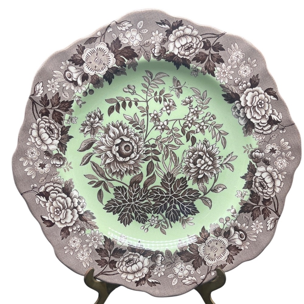 Spode Jasmine‎ Archive Collection Plate 9 1/2 Brown Mint JASMINE made in England